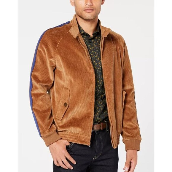 Tallia‎ Mens Slim Fit Stretch Corduroy Bomber Jacket Size L - Picture 1 of 10